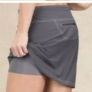 Athleta Rip Stop Skort Asphalt Gray Skirt 10